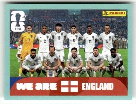 ENG13 Team Photo Anglia Base Naklejki FIFA World Cup 2026 Panini