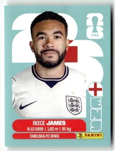 ENG7 Reece James Anglia Base Naklejki FIFA World Cup 2026 Panini