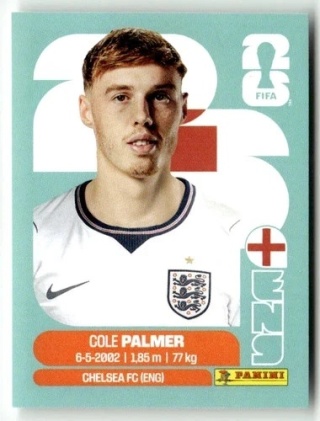 ENG12 Cole Palmer Anglia Base Naklejki FIFA World Cup 2026 Panini