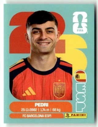 ESP11 Pedri Hiszpania Base Naklejki FIFA World Cup 2026 Panini