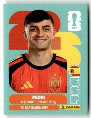 ESP11 Pedri Hiszpania Base Naklejki FIFA World Cup 2026 Panini