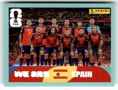 ESP13 Team Photo Hiszpania Base Naklejki FIFA World Cup 2026 Panini