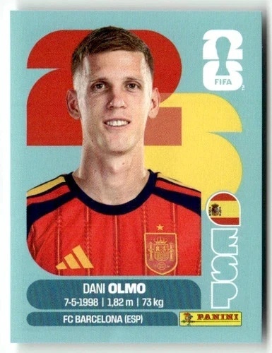 ESP16 Dani Olmo Hiszpania Base Naklejki FIFA World Cup 2026 Panini