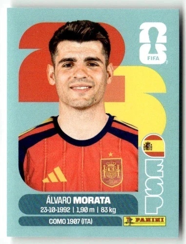 ESP19 Álvaro Morata Hiszpania Base Naklejki FIFA World Cup 2026 Panini