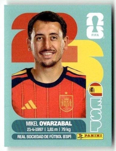 ESP20 Mikel Oyarzabal Hiszpania Base Naklejki FIFA World Cup 2026 Panini