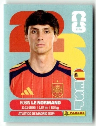 ESP3 Robin Le Normand Hiszpania Base Naklejki FIFA World Cup 2026 Panini