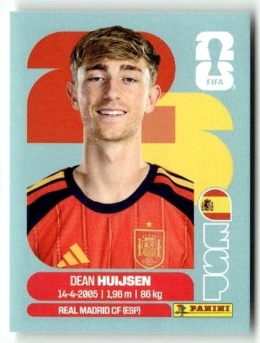ESP5 Dean Huijsen Hiszpania Base Naklejki FIFA World Cup 2026 Panini