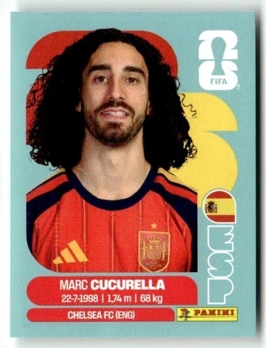 ESP8 Marc Cucurella Hiszpania Base Naklejki FIFA World Cup 2026 Panini