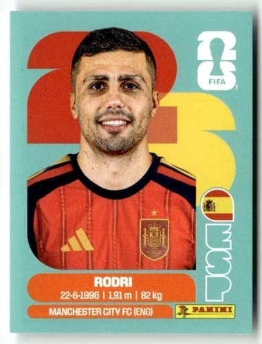 ESP10 Rodri Hiszpania Base Naklejki FIFA World Cup 2026 Panini