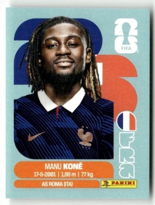 FRA11 Manu Kone Francja Base Naklejki FIFA World Cup 2026 Panini
