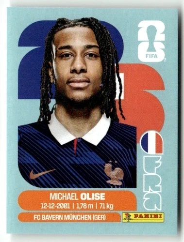 FRA14 Michael Olise Francja Base Naklejki FIFA World Cup 2026 Panini