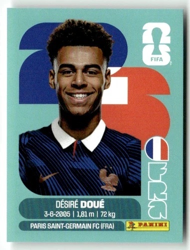 FRA17 Désiré Doué Francja Base Naklejki FIFA World Cup 2026 Panini
