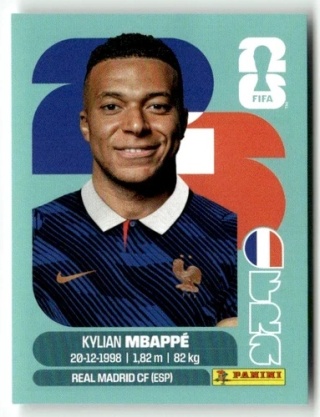 FRA20 Kylian Mbappe Francja Base Naklejki FIFA World Cup 2026 Panini