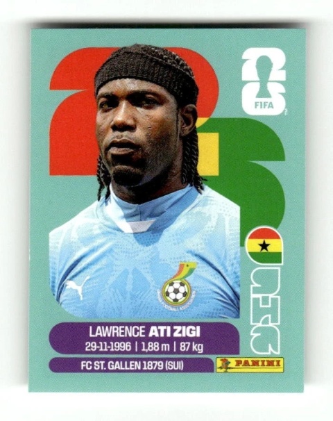 GHA2 Lawrence Ati Zigi Gana Base Naklejki FIFA World Cup 2026 Panini