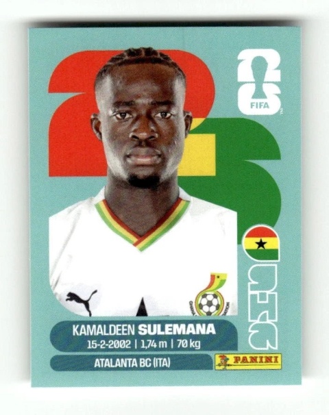 GHA12 Kamaldeen Sulemana Gana Base Naklejki FIFA World Cup 2026 Panini
