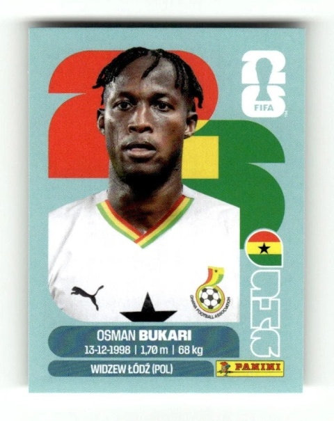 GHA19 Osman Bukari Gana Base Naklejki FIFA World Cup 2026 Panini