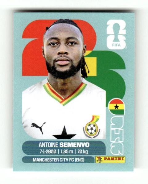 GHA20 Antoine Semenyo Gana Base Naklejki FIFA World Cup 2026 Panini