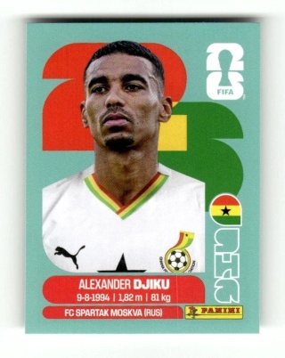 GHA6 Alexander Djiku Gana Base Naklejki FIFA World Cup 2026 Panini