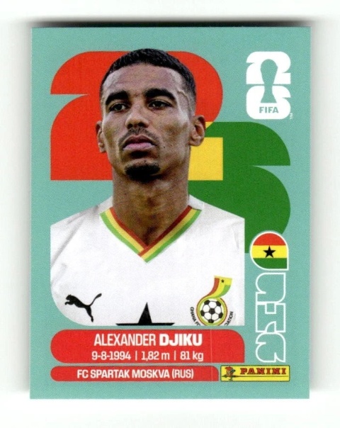 GHA6 Alexander Djiku Gana Base Naklejki FIFA World Cup 2026 Panini