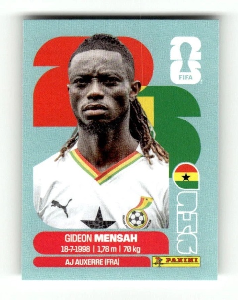 GHA7 Gideon Mensah Gana Base Naklejki FIFA World Cup 2026 Panini