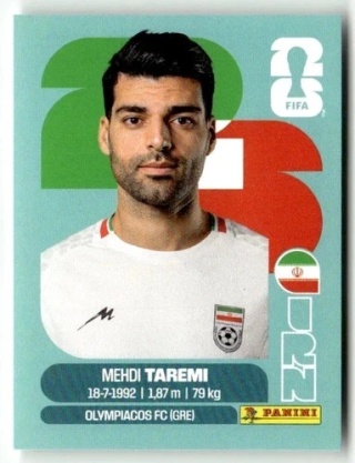 IRN18 Mehdi Taremi Iran Base Naklejki FIFA World Cup 2026 Panini