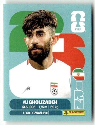 IRN20 Ali Gholizadeh Iran Base Naklejki FIFA World Cup 2026 Panini