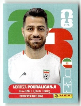 IRN3 Morteza Pouraliganji Iran Base Naklejki FIFA World Cup 2026 Panini