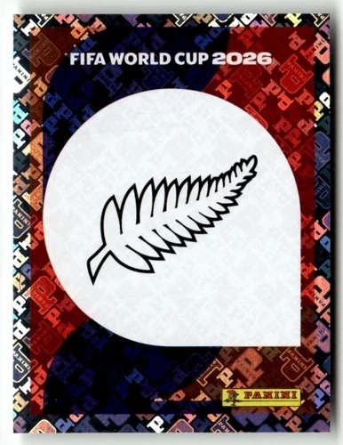 NZL1 Emblem Nowa Zelandia foil Naklejki FIFA World Cup 2026 Panini