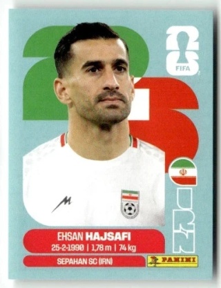 IRN4 Ehsan Hajsafi Iran Base Naklejki FIFA World Cup 2026 Panini