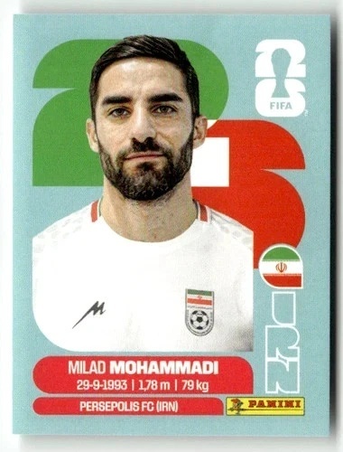 IRN5 Milad Mohammadi Iran Base Naklejki FIFA World Cup 2026 Panini