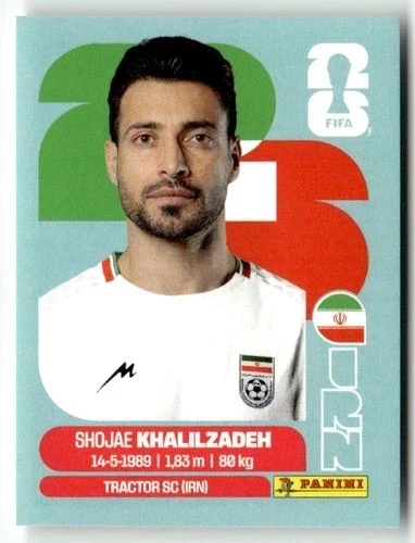 IRN6 Shojae Khalilzadeh Iran Base Naklejki FIFA World Cup 2026 Panini