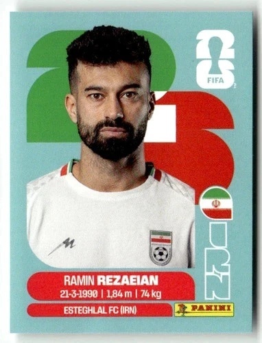 IRN7 Ramin Rezaeian Iran Base Naklejki FIFA World Cup 2026 Panini