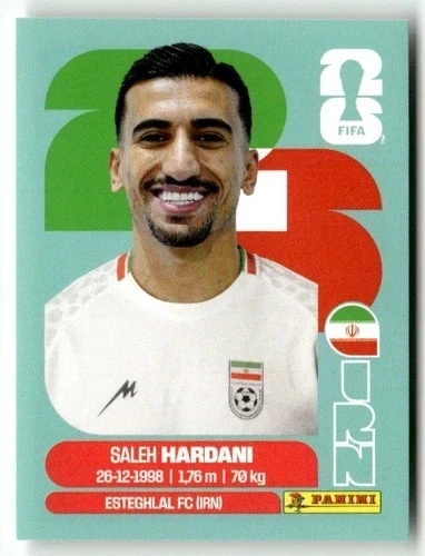 IRN10 Saleh Hardani Iran Base Naklejki FIFA World Cup 2026 Panini