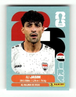 IRQ12 Ali Jasim Irak Base Naklejki FIFA World Cup 2026 Panini
