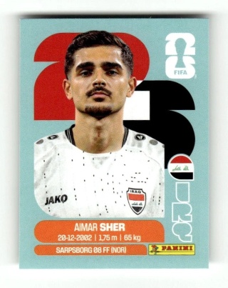 IRQ15 Aimar Sher Irak Base Naklejki FIFA World Cup 2026 Panini