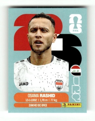 IRQ17 Osama Rashid Irak Base Naklejki FIFA World Cup 2026 Panini