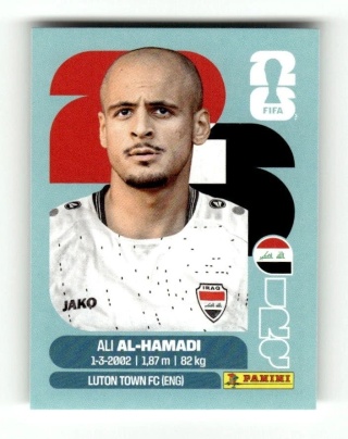 IRQ18 Ali Al-Hamadi Irak Base Naklejki FIFA World Cup 2026 Panini