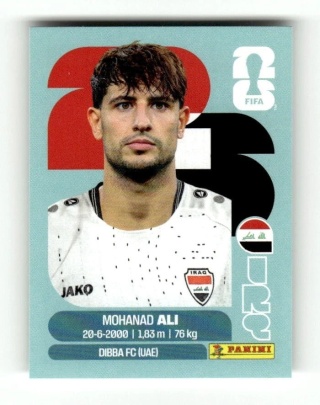 IRQ20 Mohanad Ali Irak Base Naklejki FIFA World Cup 2026 Panini