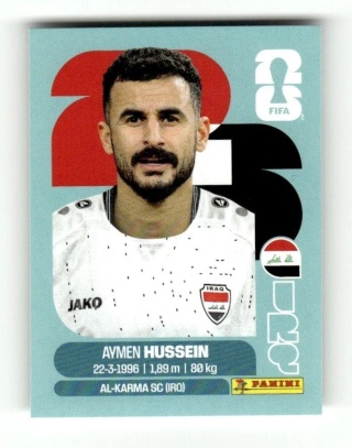 IRQ19 Aymen Hussein Irak Base Naklejki FIFA World Cup 2026 Panini