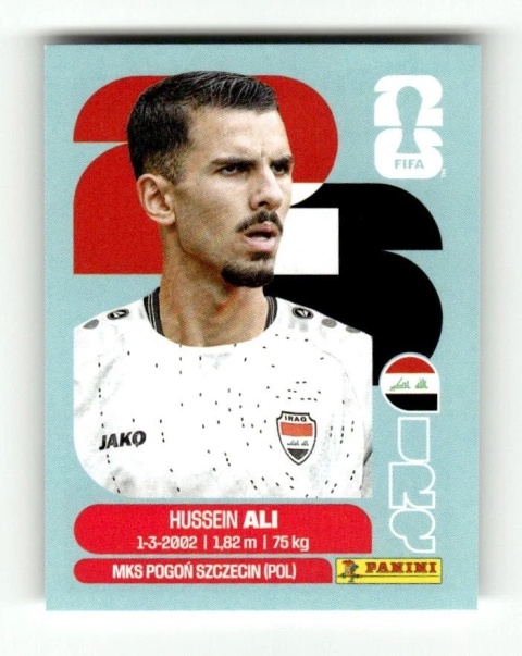 IRQ4 Hussein Ali Irak Base Naklejki FIFA World Cup 2026 Panini