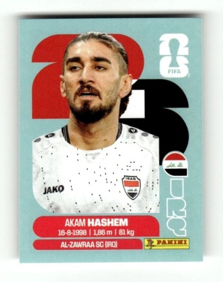 IRQ5 Akam Hashem Irak Base Naklejki FIFA World Cup 2026 Panini