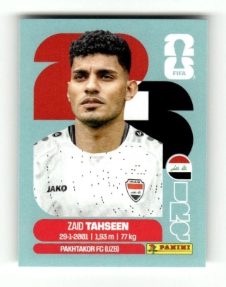 IRQ7 Zaid Tahseen Irak Base Naklejki FIFA World Cup 2026 Panini