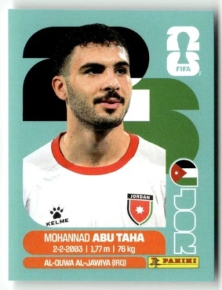 JOR12 Mohannad Abu Taha Jordania Base Naklejki FIFA World Cup 2026 Panini