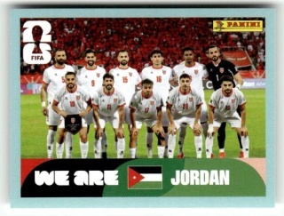 JOR13 Team Photo Jordania Base Naklejki FIFA World Cup 2026 Panini