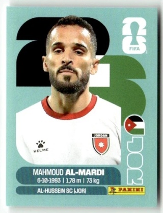 JOR17 Mahmoud Al-Mardi Jordania Base Naklejki FIFA World Cup 2026 Panini