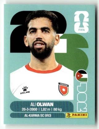 JOR18 Ali Olwan Jordania Base Naklejki FIFA World Cup 2026 Panini