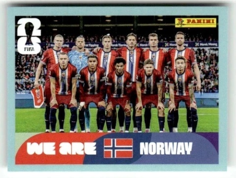 NOR13 Team Photo Norwegia Base Naklejki FIFA World Cup 2026 Panini