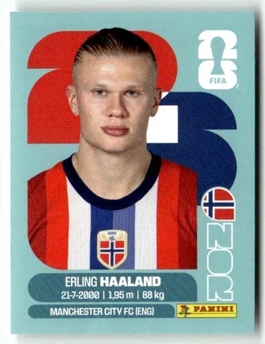 NOR15 Erling Haaland Norwegia Base Naklejki FIFA World Cup 2026 Panini