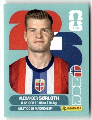 NOR16 Alexander Sørloth Norwegia Base Naklejki FIFA World Cup 2026 Panini