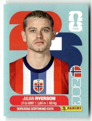 NOR3 Julian Ryerson Norwegia Base Naklejki FIFA World Cup 2026 Panini